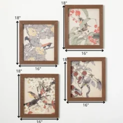 Bird Wall Art Multicolor 18"H Wood Set Of 4 -Sullivans Sales GUEST 8176a3eb 83cc 4700 83e1 92a3ec56273e