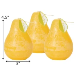 Pale Yellow Pear Candles - Set Of 3 -Sullivans Sales GUEST 82ce2d35 8a20 4b96 bf25 c9e546d9f417