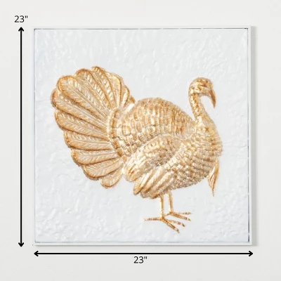 Gilded Turkey Metal Wall Art Multicolor 23"H Metal 3 Gilded Turkey Metal Wall Art Multicolor 23"H Metal - Image 3