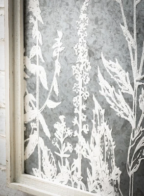 Sullivans Herb & Flower Iron Wall Sculpture 24.75"H Gray 1 Sullivans Herb & Flower Iron Wall Sculpture 24.75"H Gray