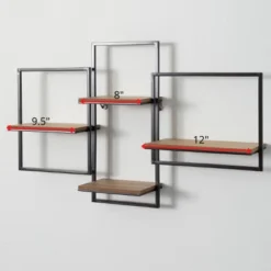 Sullivans Quadrate Open Wood Wall Shelf 20"H Black 7 Sullivans Quadrate Open Wood Wall Shelf 20"H Black -Sullivans Sales GUEST 87b6c778 339b 4e67 9f88 f551dd0c3eed