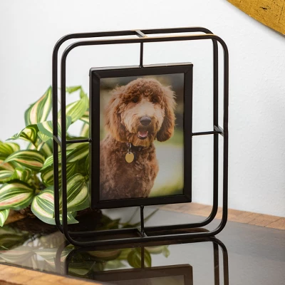 Sullivans Abstract Wire Tabletop Frame 10.25"H Black 2 Sullivans Abstract Wire Tabletop Frame 10.25"H Black - Image 2
