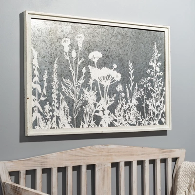 Sullivans Herb & Flower Iron Wall Sculpture 24.75"H Gray 3 Sullivans Herb & Flower Iron Wall Sculpture 24.75"H Gray - Image 3