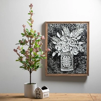 Sullivans Charming Black & White Ceramic Planter 4.5"H White 3 Sullivans Charming Black & White Ceramic Planter 4.5"H White - Image 3