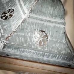 17"H And 20.25"H Sullivans Vintage Wooden Lantern Set; White