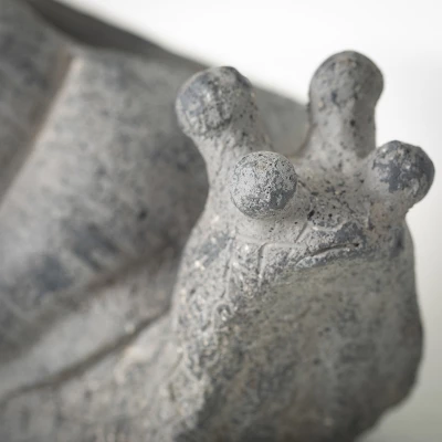 6"H Sullivans Charcoal Snail Planter, Gray 1 6"H Sullivans Charcoal Snail Planter, Gray