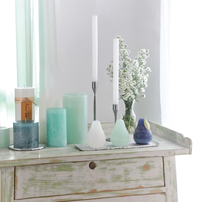 White Timber Tapers - Set Of 12 2 White Timber Tapers - Set Of 12 - Image 2