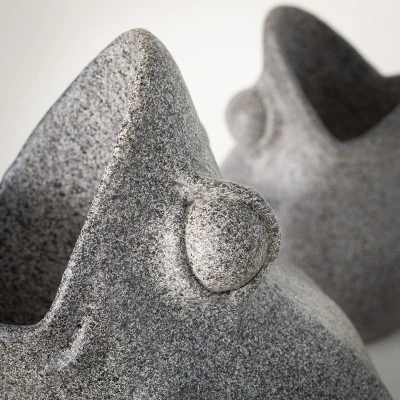 13.25"H Sullivans Tongue-In-Cheek Frog Planters Set Of 2, Gray 1 13.25"H Sullivans Tongue-In-Cheek Frog Planters Set Of 2, Gray