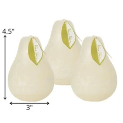 Melon White Pear Candles - Set Of 3 -Sullivans Sales GUEST b09299b8 1409 4583 9ddf 1d09f19582e2