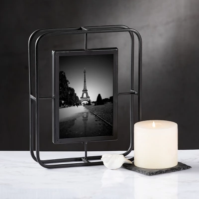 Sullivans Abstract Wire Tabletop Frame 10.25"H Black 3 Sullivans Abstract Wire Tabletop Frame 10.25"H Black - Image 3