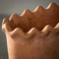 Sullivans Scalloped Edge Dish Garden Ceramic Planter 6.5"H