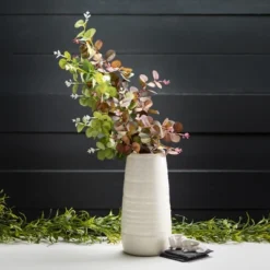 Sullivans Tall Ceramic Vase 11.5"H Off-White -Sullivans Sales GUEST b740075e 5d8d 4f58 83cd 5378275243ff