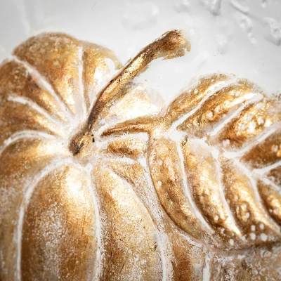 Gilded Pumpkin Metal Wall Art Multicolor 13.5"H Metal 1 Gilded Pumpkin Metal Wall Art Multicolor 13.5"H Metal