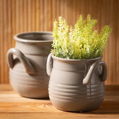 Sullivans Artificial Lavender Burlap Bundle Set Of 4, 8.5"H Multicolored 2 Sullivans Artificial Lavender Burlap Bundle Set Of 4, 8.5"H Multicolored - Image 2