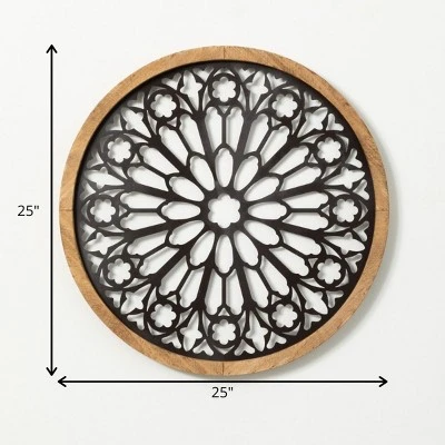 Sullivans Pierced Metal Wall Medallion 25"H Black 5 Sullivans Pierced Metal Wall Medallion 25"H Black - Image 5