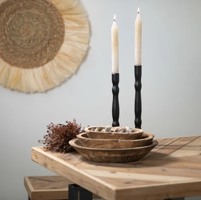 Sullivans Rattan Fiber Wall Medallions Set Of 3, 33.5"H, 27"H & 20"H Brown 5 Sullivans Rattan Fiber Wall Medallions Set Of 3, 33.5"H, 27"H & 20"H Brown - Image 5