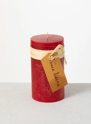 Cranberry Timber Pillar Candles - Set Of 2 1 Cranberry Timber Pillar Candles - Set Of 2
