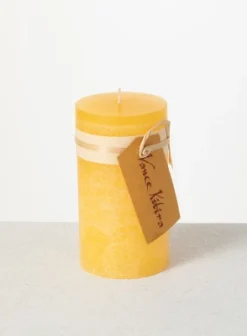 Pale Yellow Pillar Candles - Set Of 2 -Sullivans Sales GUEST e5e1dbde ad00 4c80 800f 36957c263ed8