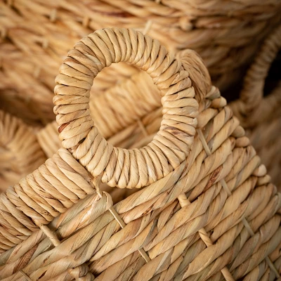 16.25"H Sullivans Seagrass Handled Basket Set Of 4, Natural -Sullivans Sales GUEST e63b49dc 5b88 433f a642 6e18aa667843