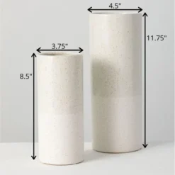 Sullivans Set Of 2 Ceramic Vases 11.75"H & 8.5"H Off-White -Sullivans Sales GUEST ee1d82a2 a5b5 46f5 b4e3 957afb89f084