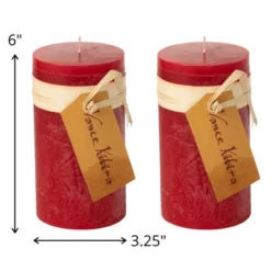 Cranberry Timber Pillar Candles - Set Of 2 7 Cranberry Timber Pillar Candles - Set Of 2 -Sullivans Sales GUEST f2ad3d0d 0452 4232 a823 a48f0f4265aa