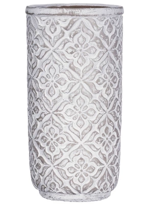 Sullivans Cement Flower Designed Planter 2 Sullivans Cement Flower Designed Planter - Image 2