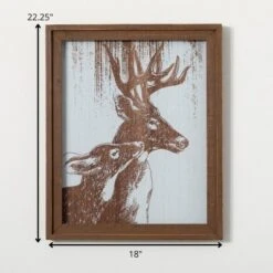 Deer With Fawn Wall Art Multicolor 22.25"H Wood -Sullivans Sales GUEST fdbc54a6 f637 49be a6c0 b5313c431764